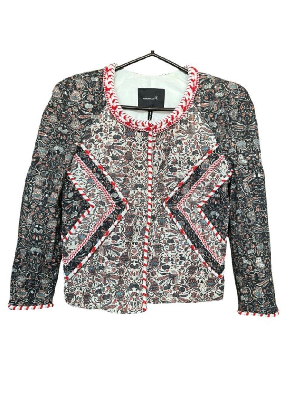 ISABEL MARANT No 1501 Beaded Jacket Floral Liberty Embellished Women SZ 2 - Picture 5 of 13